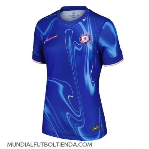 Camiseta Chelsea Primera Equipación Replica 2024-25 para mujer mangas cortas